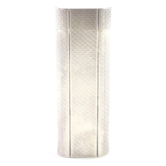 Cartier Oval All-over Roller Type Gas Lighter Silver...
